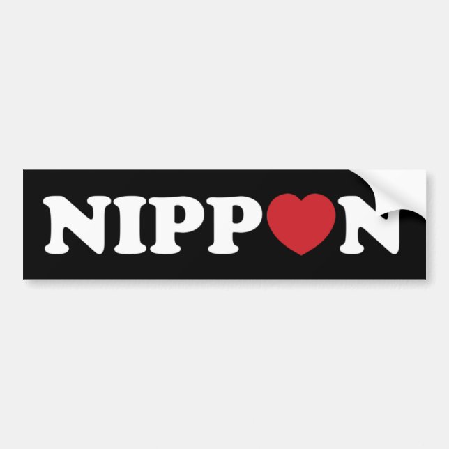 Nippon Liebe Herz Autoaufkleber (Vorne)