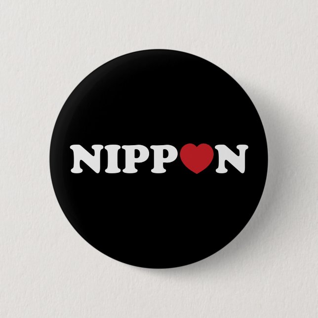 Nippon Liebe Herzschaltfläche Button (Vorderseite)