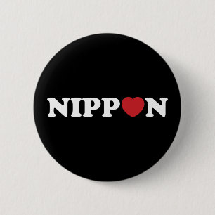 Nippon Liebe Herzschaltfläche Button