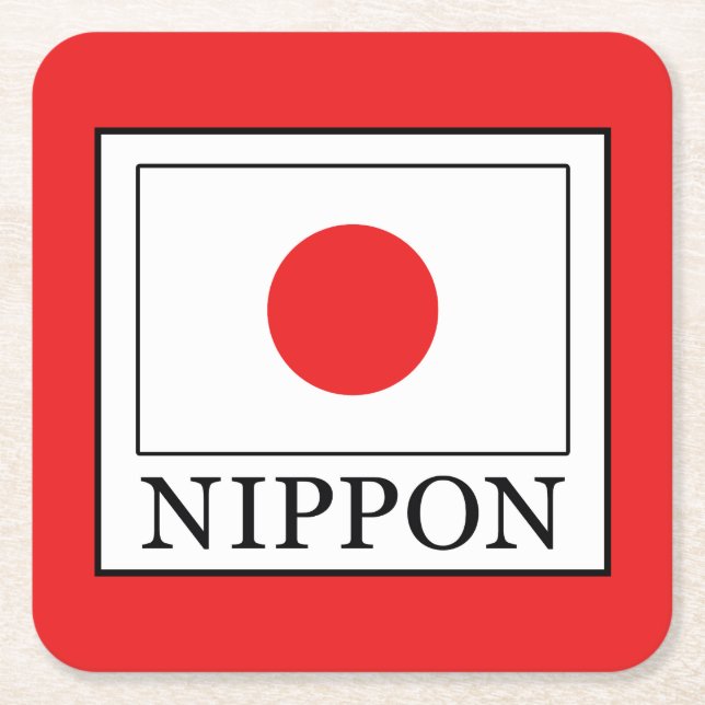 Nippon Rechteckiger Pappuntersetzer (Vorderseite)