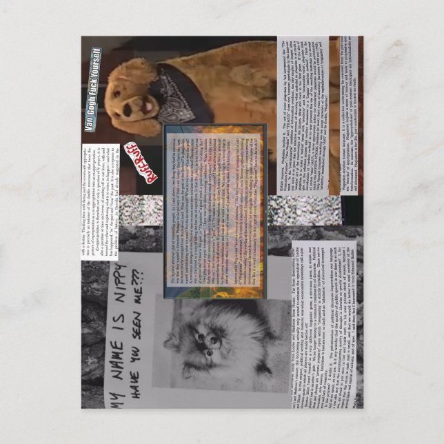 Nippy & Rusty Postcard: "Art Strike!"; Boludez Postkarte (Vorderseite)