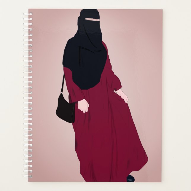 Niqab - Muslimah - Hijab Hand gezeichnet - Hijab G Planer (Vorderseite)
