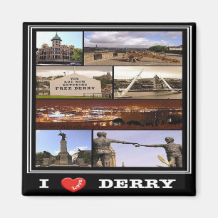 NIR015 DERRY "I LIEBE", Nordirland, Kühlschrank Magnet