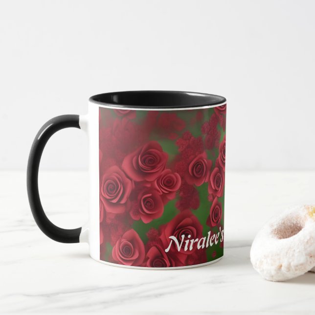 Niralee Morgentee Personalisiert anpassbar Tasse (Mit Donut)