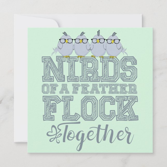 Nirds einer Feder Karte (Vorderseite)