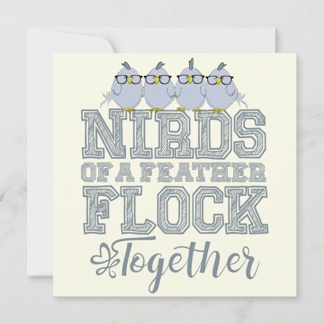 Nirds einer Feder Karte (Vorderseite)