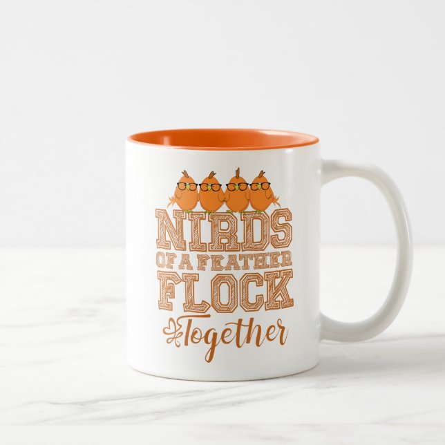 Nirds einer Feder Zweifarbige Tasse (Rechts)