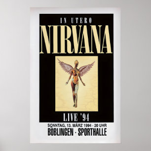 Nirvana In Utero 1994 Konzertposter Musik-Gig Poster