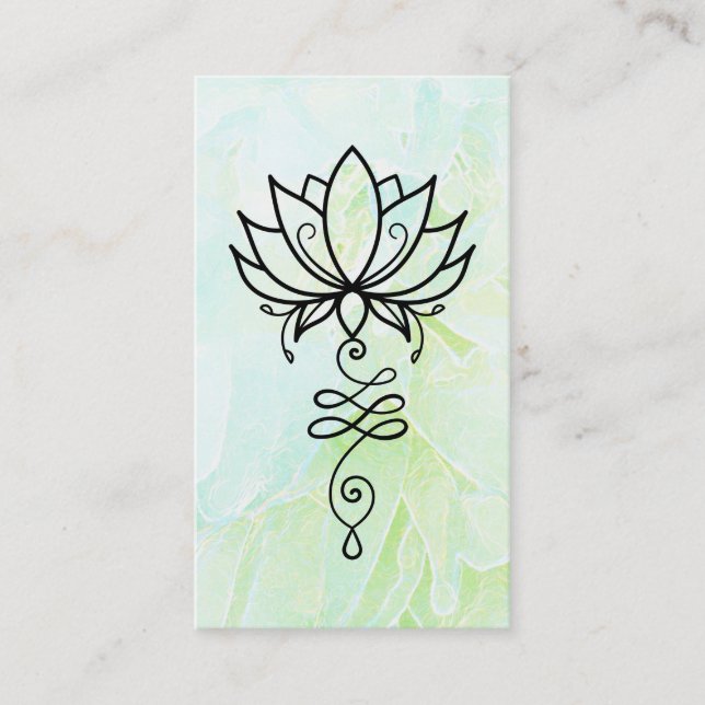 *~* Nirvana Lotus Ombre Yoga .  Heilige Geometrie Visitenkarte (Vorderseite)