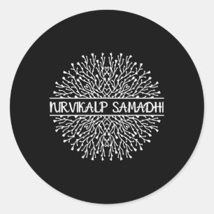 Nirvikalp Samadhi Mandala Heilige Fraktale Geometr Runder Aufkleber