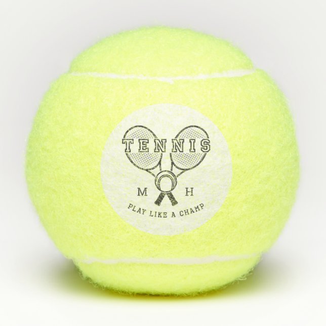 NIS-Ball-Set für Monogramm Tennisbälle (Vorderseite)