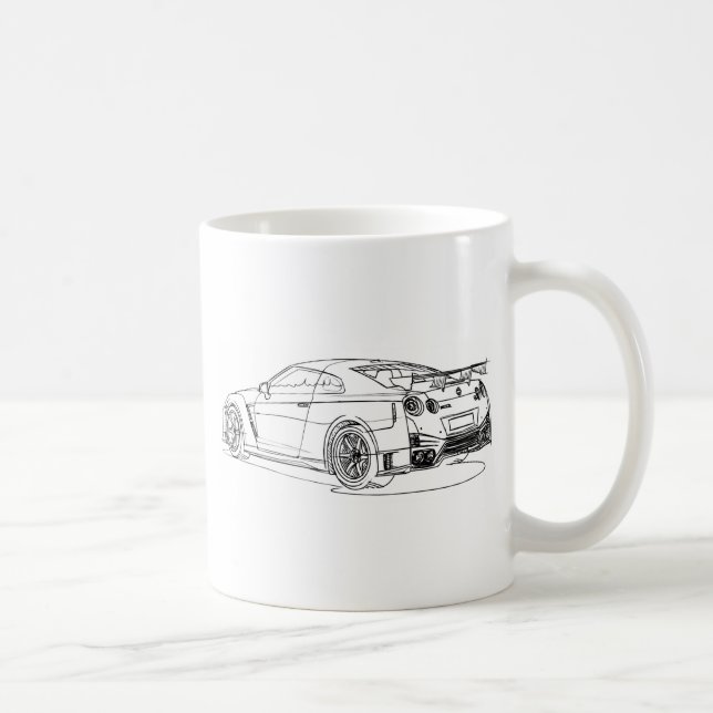 Nis-Skyline GTR R35 Nismo 2017 Kaffeetasse (Rechts)