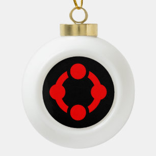 Nischen-Stolzflagge (Schwarz) Keramik Kugel-Ornament