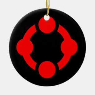 Nischen-Stolzflagge (Schwarz) Keramik Ornament