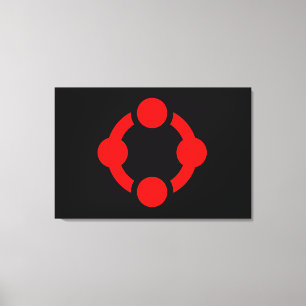 Nischen-Stolzflagge (Schwarz) Leinwanddruck
