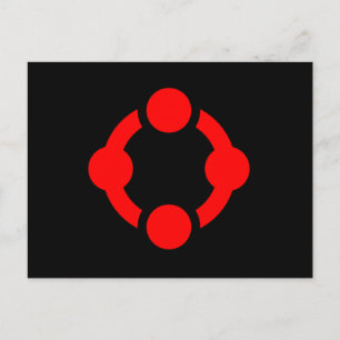 Nischen-Stolzflagge (Schwarz) Postkarte