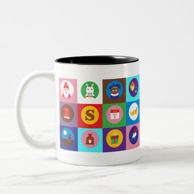 Nischen Zwarte Piet Zweifarbige Tasse (Links)