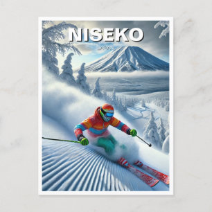 Niseko Japan Hokkaido Skier Skifahren Postkarte