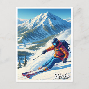 Niseko Japan Hokkaido Skier Skifahren Postkarte