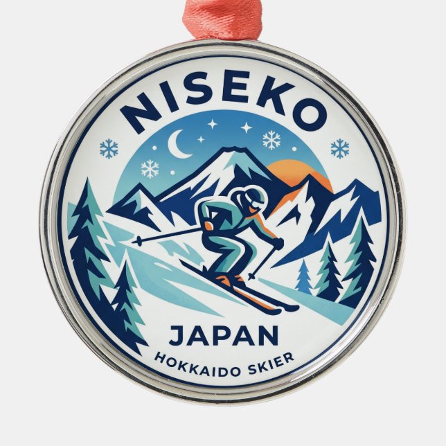 Niseko Japan Ornament Aus Metall (Vorne)