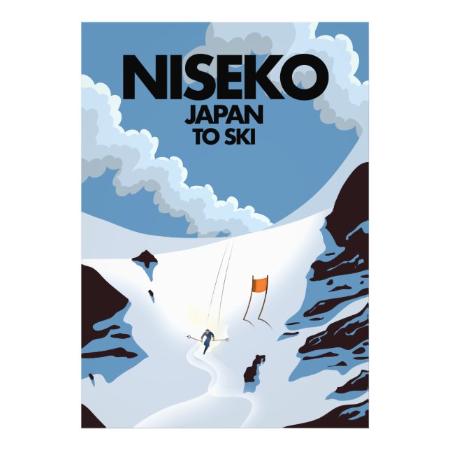Niseko Japan Ski Print Fotodruck (Vorne)