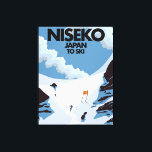 Niseko Japan Ski Print Leinwanddruck<br><div class="desc">Niseko Japan Skisprint in einem schönen Vintagen oder Retro-Stil.</div>