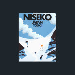 Niseko Japan Ski Print Leinwanddruck<br><div class="desc">Niseko Japan Skisprint in einem schönen Vintagen oder Retro-Stil.</div>