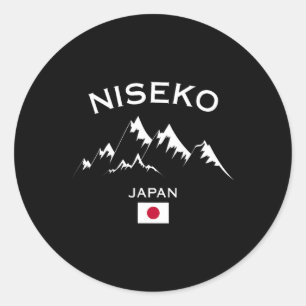 Niseko Japan Ski Resort Hokkaido Japanischer Berg Runder Aufkleber