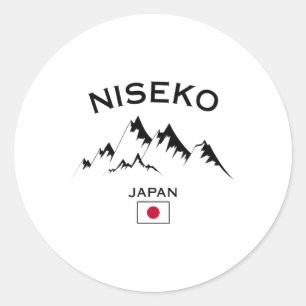 Niseko Japan Ski Resort Hokkaido Japanischer Berg Runder Aufkleber