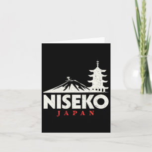 Niseko Japan Ski Resort Retro Skifahren Snowboarde Karte