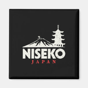 Niseko Japan Ski Resort Retro Skifahren Snowboarde Magnet