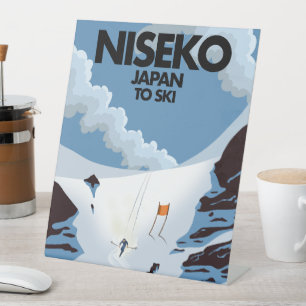 Niseko Japan Skidruck Sockelschild