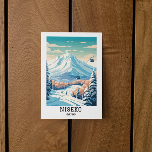Niseko Japan Winterreise Postkarte (niseko japan travel postcard)
