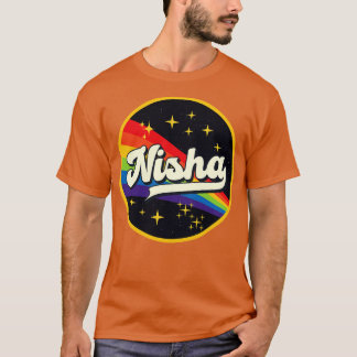 Nisha Rainbow in Space Vintag Style T-Shirt
