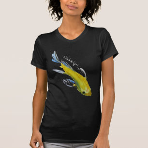 Nishikigoi Yellow koi Japanische Aquarellfische T-Shirt