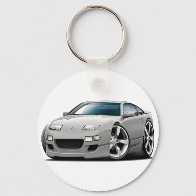 Nissan 300ZX Silber Car Schlüsselanhänger (Vorderseite)