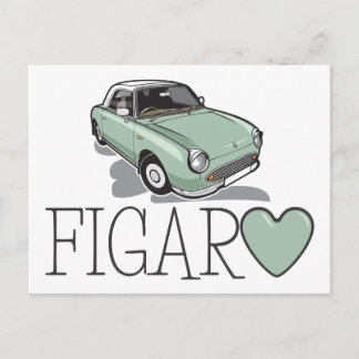 Nissan Figaro Emerald Green Postkarte