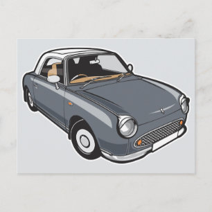 Nissan Figaro Lapiz Gray Postkarte