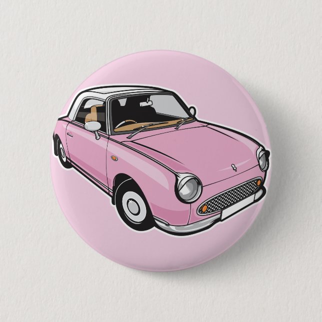 Nissan Figaro Rosa Button (Vorderseite)