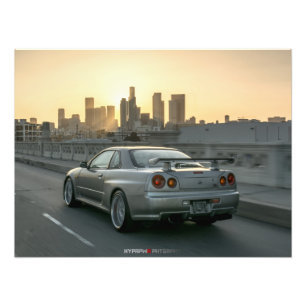 NISSAN GT-R34 SKYLINE IN LOS ANGELES FOTODRUCK