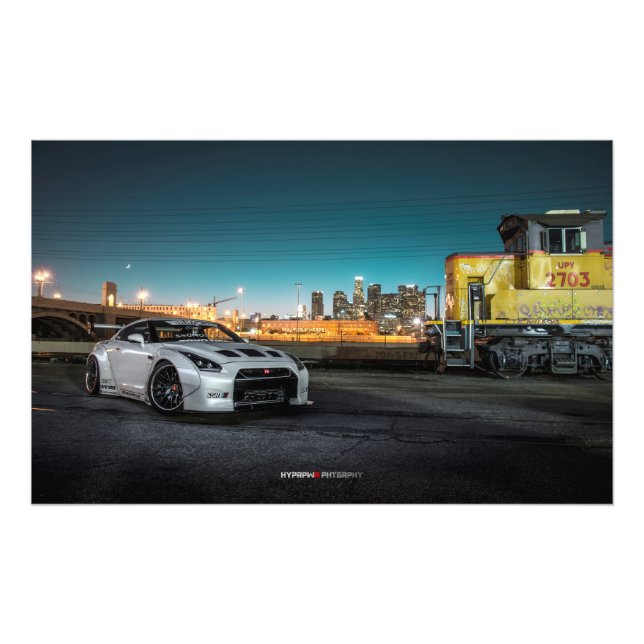 Nissan GT-R35 Libertywalk in Los Angeles Fotodruck (Vorne)
