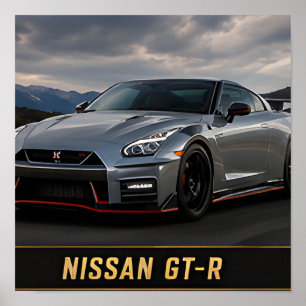 Nissan GT-R modernes japanisches Leistungsauto Poster
