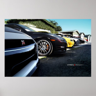 Nissan GT-R Skyline Foto Shoot R35, R34, R33, R32 Poster