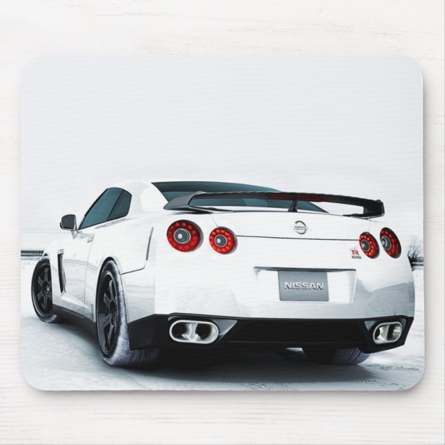 Nissan GT-R-Weiß Mousepad (Vorne)