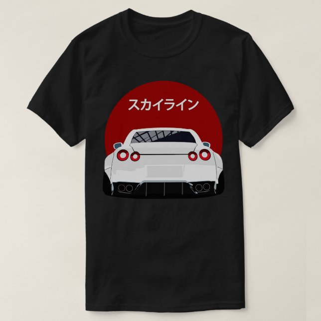Nissan GTR r35 Back View T-Shirt (Design vorne)