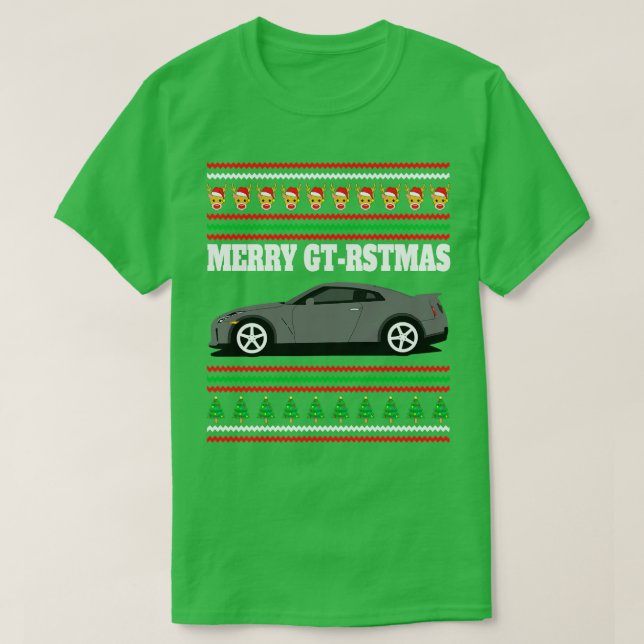 Nissan GTR R35 Merry Gtrstmas T-Shirt (Design vorne)