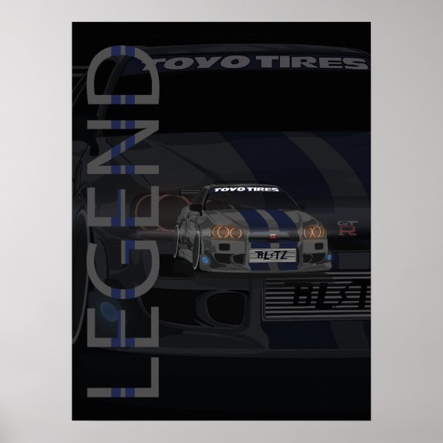 Nissan R34 GT-R Legend Poster (Vorne)