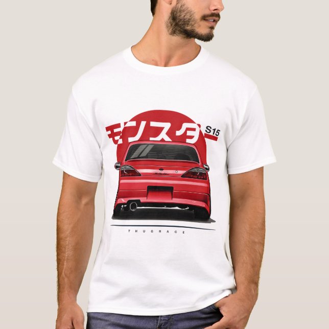 Nissan Silvia S15 Spec R Aero SR20DET JDM Auto T-Shirt (Vorderseite)