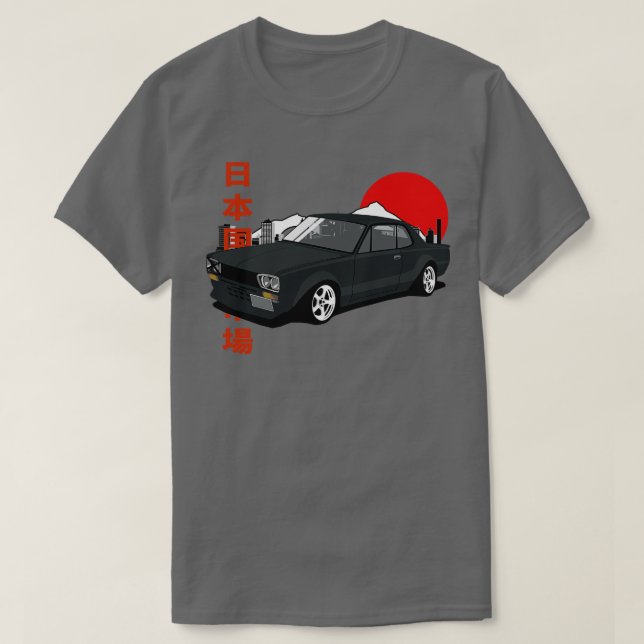 Nissan Skyline 2000 GTR Hakosuka 1 T-Shirt (Design vorne)