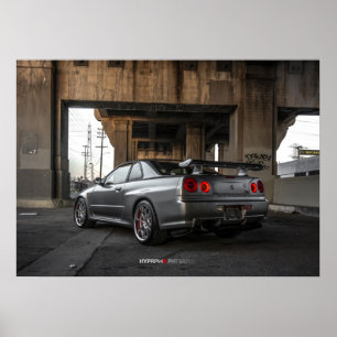 Nissan Skyline GT-R34 in Downtown Los Angeles Poster
